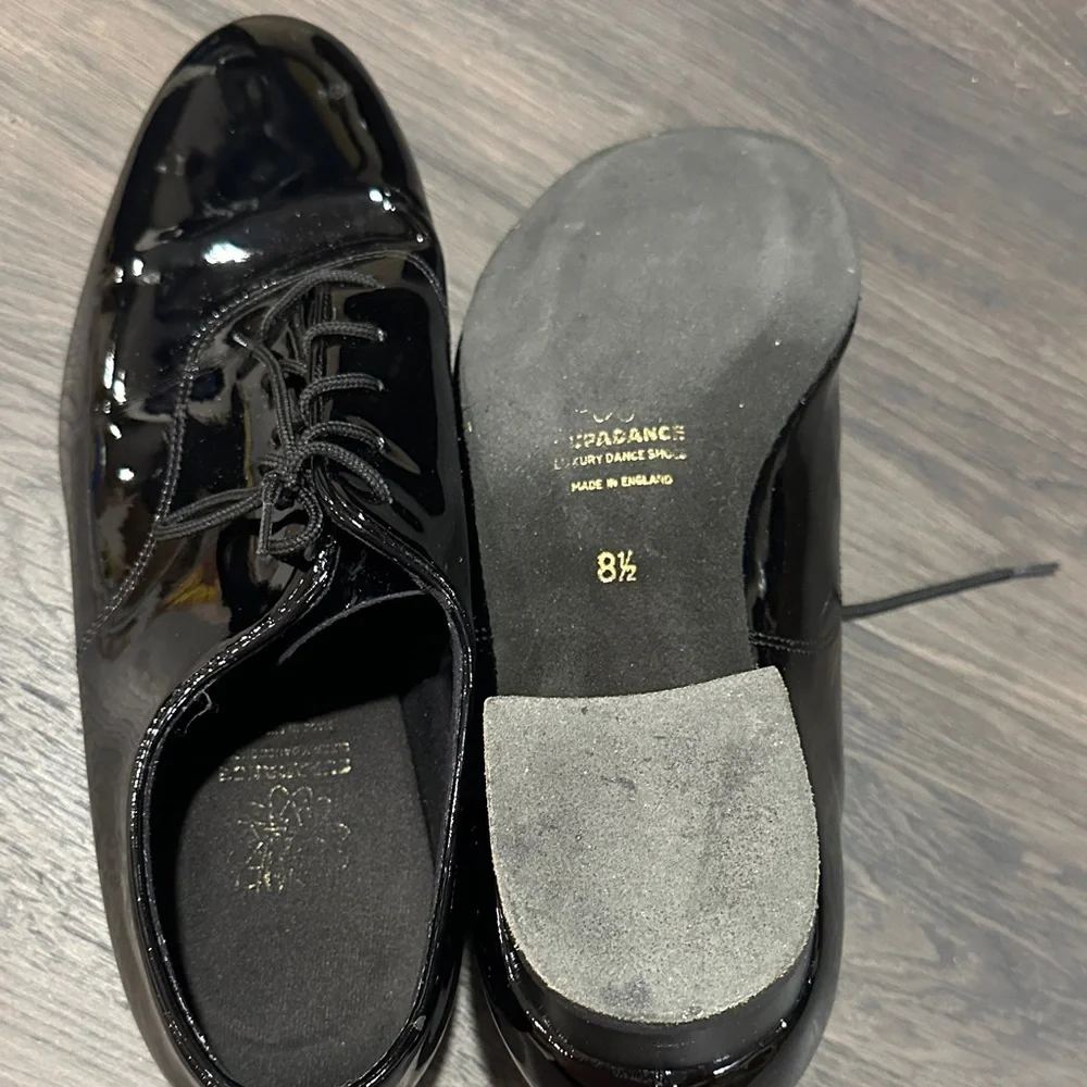 Elegant Black Patent Leather Men's Ballroom Dance Shoes